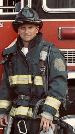 Shawn Steinert in firefighter gear